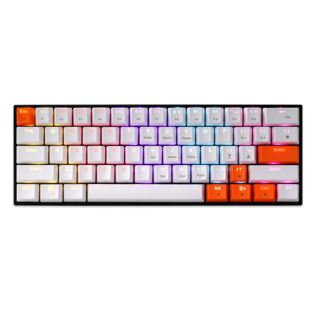 Delux KM36 RGB biela/oranžová drôtová mechanická klávesnica