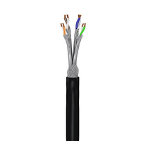 CAT7 S/FTP AWG 23/1 PE twisted pair cable Goobay black 100m