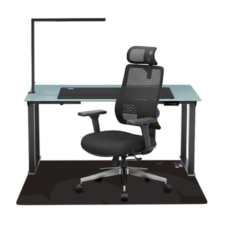 Zestaw Biurkowy Power User PRO: Stelaż 300kg, Blat 180cm, Fotel LUMBO