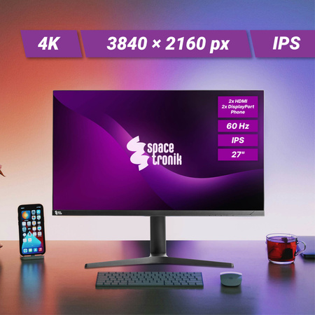 Monitor 27 cali 4K IPS Spacetronik SPA-M2701