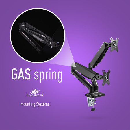 Gashalter für zwei Spacetronik SPA-G120 Monitore