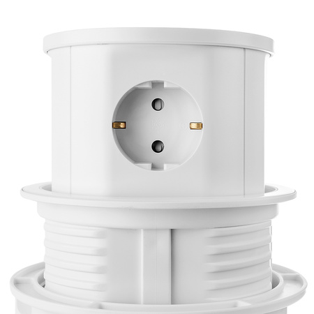 Spacetronik SPS-R3D6W V2 kruhová stolní zásuvka