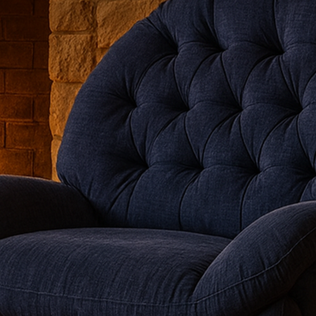 Fotel elektrycznie regulowany Spacetronik Flax 04 relaksacyjny bujany granatowy