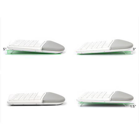 Ergonomická klávesnica Delux GM901 biela bezdrôtová BT a 2,4 GHz