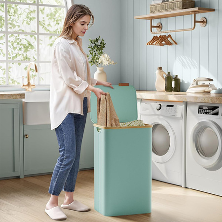 Kosz na pranie 90L 1 komorowy miętowy