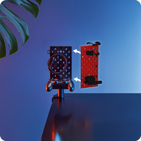 Perforovaná deska na příslušenství Holdee SPB-150R, červená/černá