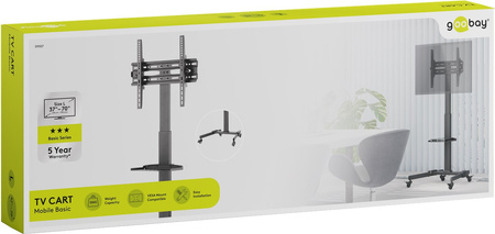 Goobay BASIC CART L 37"-70" TV stojan 35 kg