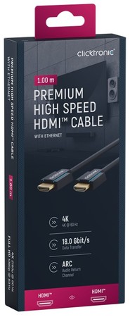 CLICKTRONIC HDMI 2.0 4K 60Hz 1m kabel