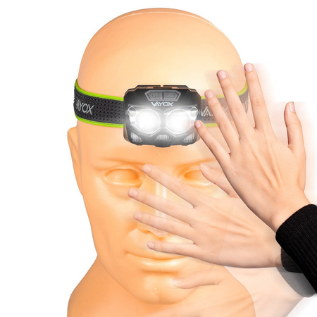 Headlamp flashlight 500lm motion sensor VAYOX VA0078