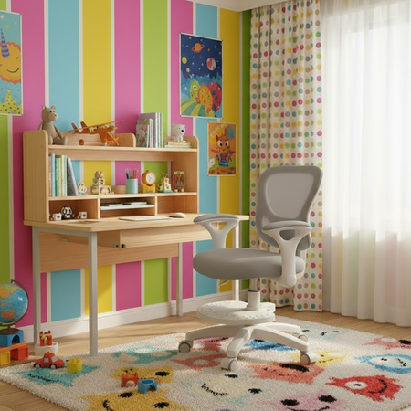 Fotel ergonomiczny dziecięcy Spacetronik SPC-XD17C Szare