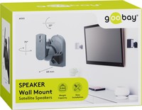 Speaker wall mount 35kg Goobay black x2