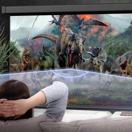 Ekran projekcyjny zwijany ręcznie 120" 16:9 biały