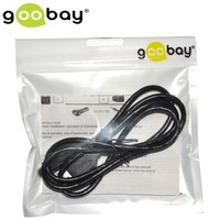 USB - microUSB cable 1m BLACK Goobay