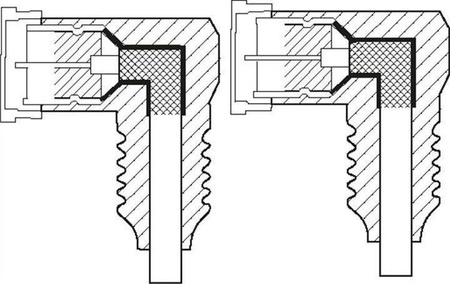 Przyłącze antenowe FF SAT Białe Kątowe Goobay 10m