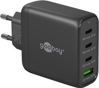 3x USB-C USB 68W power charger Goobay BLACK