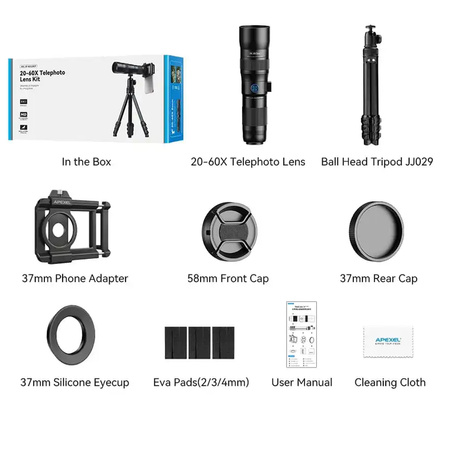 Obiektyw SuperZoom do telefonu Apexel 20–60x
