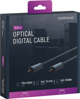 CLICKTRONIC Toslink optical cable + ad. jack 5m