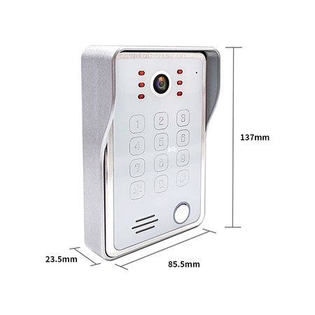 Dverová stanica s kamerou RFID biela SPD-DST03W