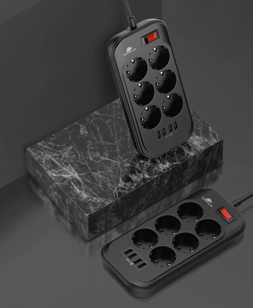 Napájací pásik Spacetronik SR-204 Porty 6 4USB