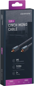 CLICKTRONIC Audio cable 1xRCA - 1xRCA Coaxial 1m
