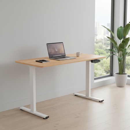 Zestaw ergonomiczny biurko manualne SPE-O113 100×60 + krzesło LUMBO 33