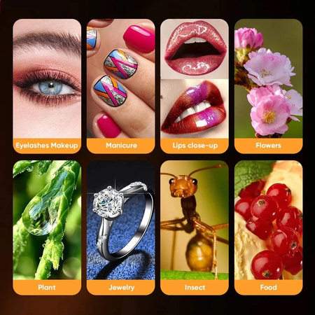 Makroobjektiv 100 mm s LED světlem Apexel