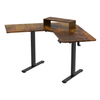 Biurko narożne regulowane SPEL112BR  Spacetronik 120x60 cm ciemne drewno