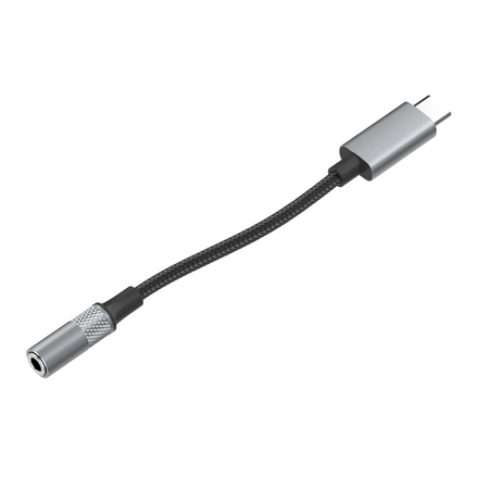 USB-C to Jack 3.5mm transition adapter with DAC gray