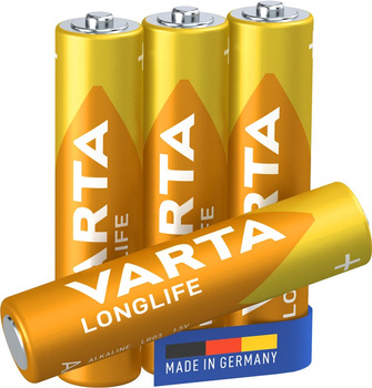 VARTA Longlife Standard-Batterie LR03 AAA 15V 4St