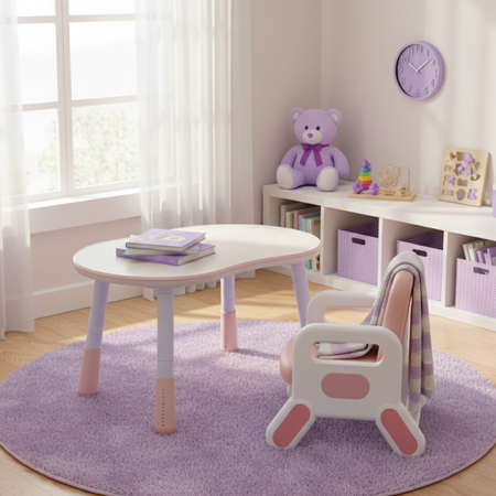 Zestaw mebli dziecięcych Spacetronik – stolik SPEX201 i krzesełko SPC-XD-22 różowy