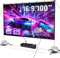 Spacetronik portable 100'' 4K projection screen