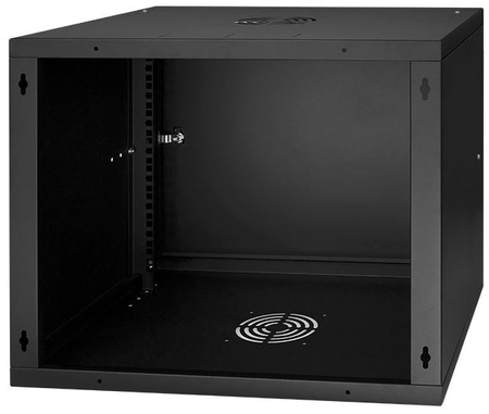RACK 19'' 9U 600x450mm cabinet BLACK Steel door