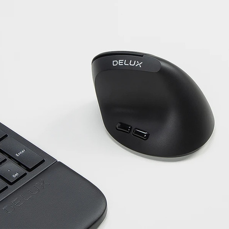Mysz optyczna Delux M618AIR GX czarna, bezprzew.