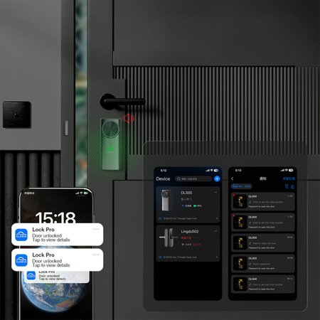 Elektroniczny zamek inteligentny do drzwi LNDU Smart Lock
