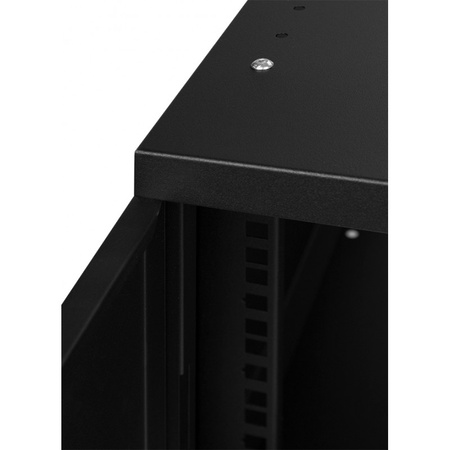 RACK 19'' 6U 600x350mm SCHWARZ Glastür