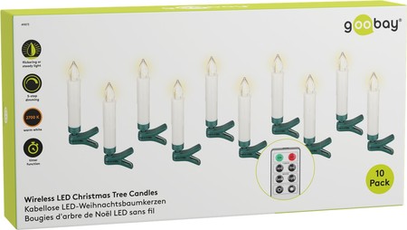 Goobay LED Christmas tree candles 15x10cm KIT 10x