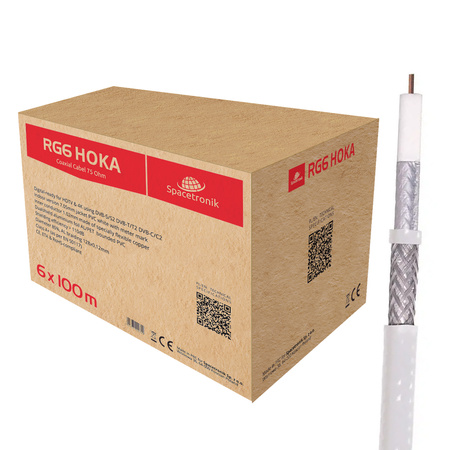 RG6 Spacetronik HOKA 102 CU Dualshield 6x100 kábel