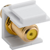Keystone connector RCA-F cable extension yellow