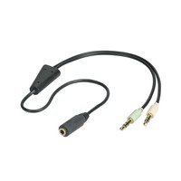 Audio adaptér kn. Jack 4-pin - zástrčka 2x Jack Goobay