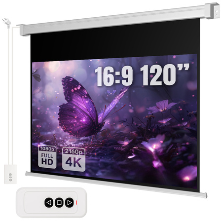 Electric Wall Projection Screen 120in