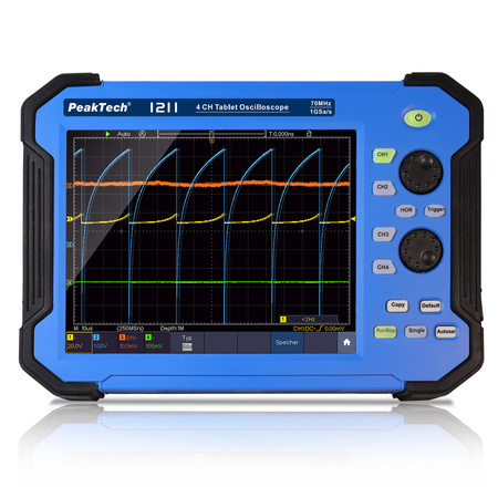 Tabletový osciloskop 4CH 70MHz 1GS/s PeakTech 1211