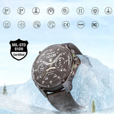 Smartwatch Kumi U5 Pro 170 trybów SPORT Srebrny