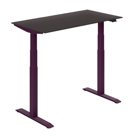 Biurko regulowane Vegard elektryczne dwusilnikowe MDF fioletowo-niebieskie