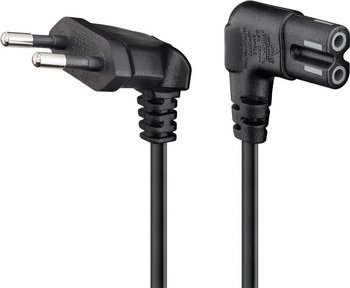 Power cable eight C7 Goobay 2x90 black 075