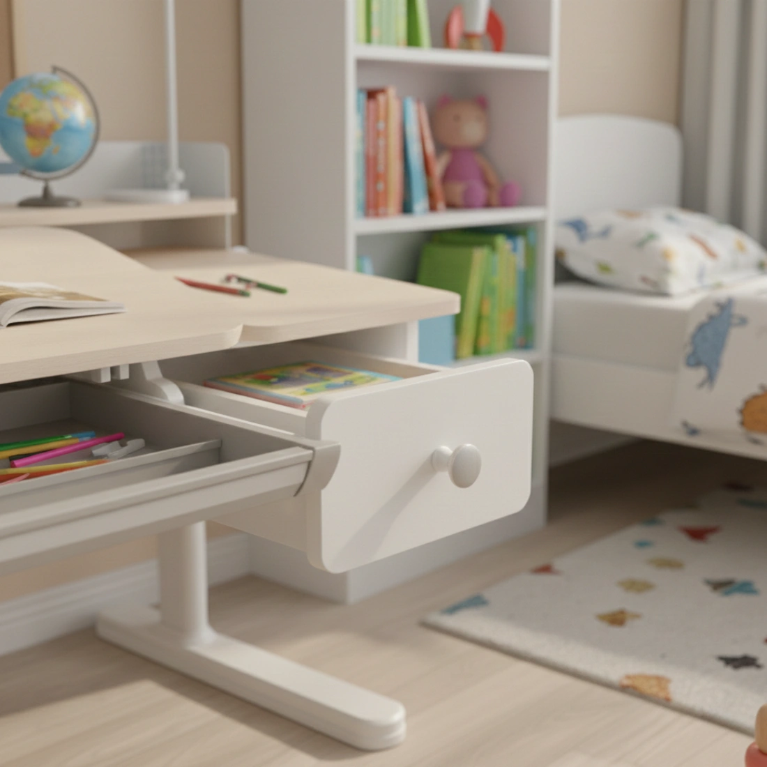 Półka zamocowana do blatu