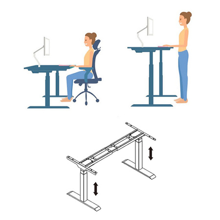 Spacetronik SPE-223G electric desk stand