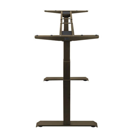 Biurko regulowane Vegard elektryczne dwusilnikowe MDF beżowo-niebieskie