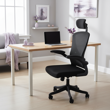 ARON Black swivel office chair