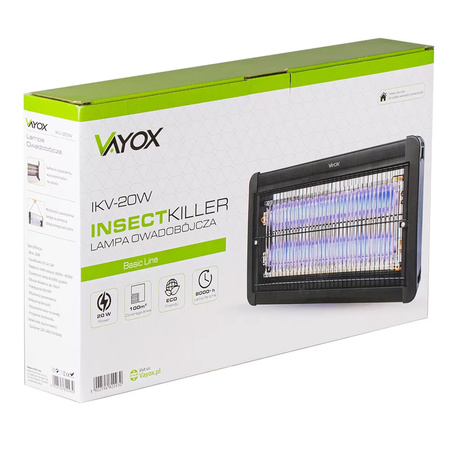 Lampa UV na owady wisząca/stojąca VAYOX IKV-20W