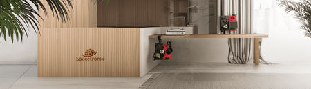 Perforovaná doska na príslušenstvo Holdee SPB-150R, červená/čierna